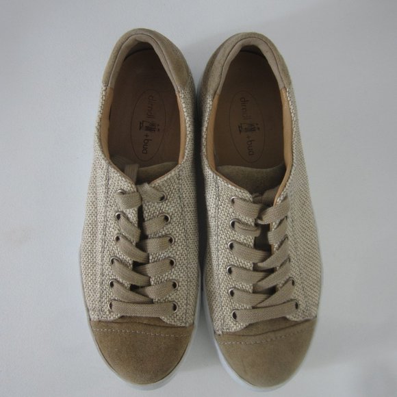 Dirndl + Bua Womens 7.5 EU 38 Beige Suede Lace Up Sneakers Shoes 1588 - Picture 7 of 11